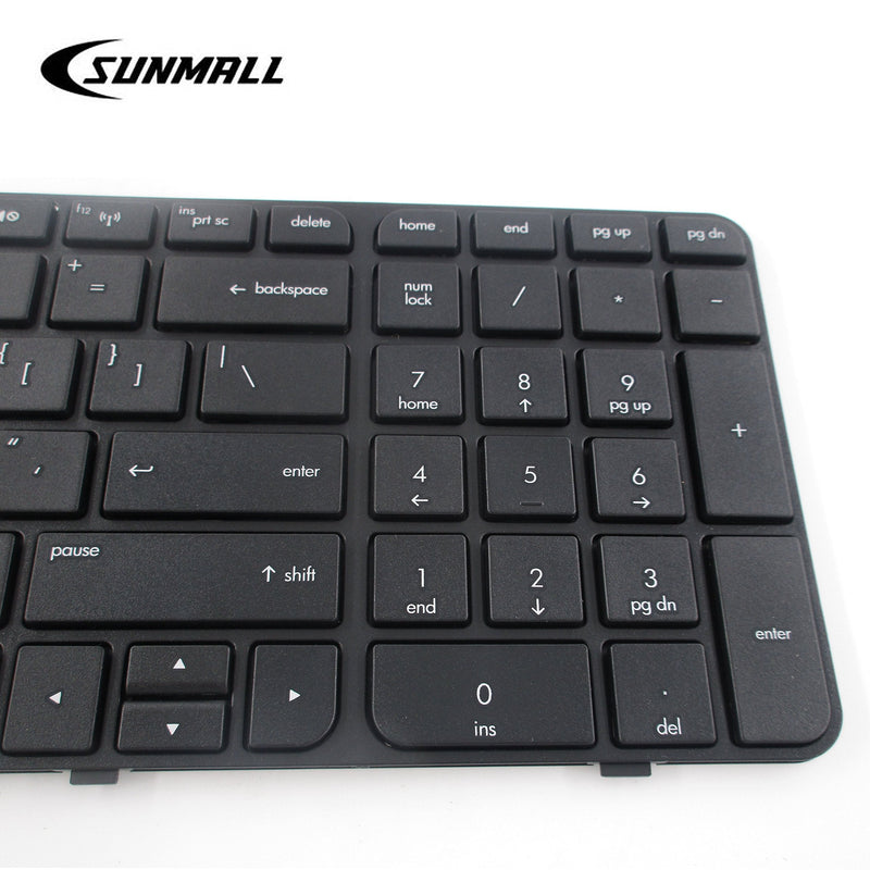 SUNMALL Replacement Keyboard with Frame Compatible with HP Pavilion G7-2000 G7-2100 G7-2200 G7-2300 G7Z-2000 G7Z-2100 G7Z-2200 G7Z-2300 G7Z-2400 (CTO) R39 Serise Black US Layout