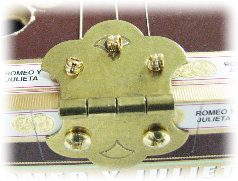 [AUSTRALIA] - Cigar Box Guitar Brass Hinge Tailpiece for 3-String CBGs 