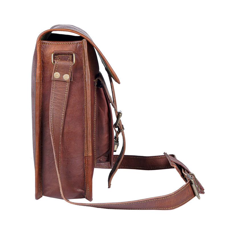 11 inch Small Crossbody Shoulder Genuine Leather iPad/Tablet Vintage Messenger Bag For 10.5 inch iPad Pro for Women & Men Retro
