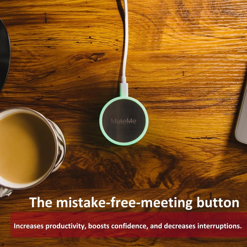 Illuminated Physical Mute Button for Zoom, Teams, WebEx & More (As Seen on Shark Tank)! Mac/PC Compatible. USB Cord & Adapter Included. Free Software Download Required. New MuteMe