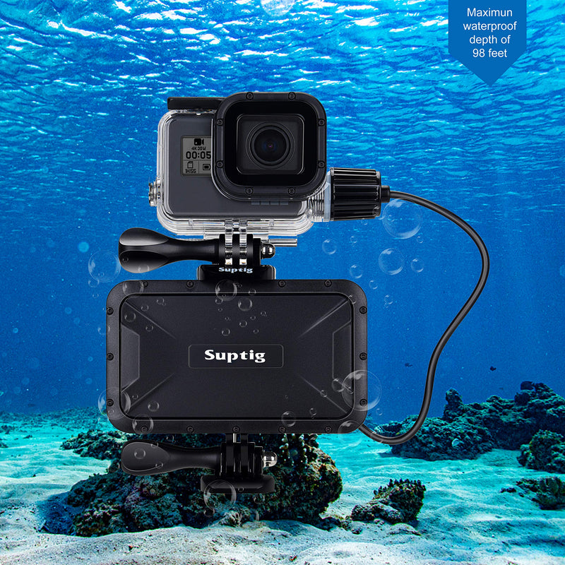 Suptig Portable Charger, 7800mAh Battery Pack Power Bank, Compatible for Gopro Hero 12 11 10 9 8 7 6 5 4 3 3+ Hero Session Hero + DJI osmo AKASO Insta 360 Digital Camera Phone and More (Black)
