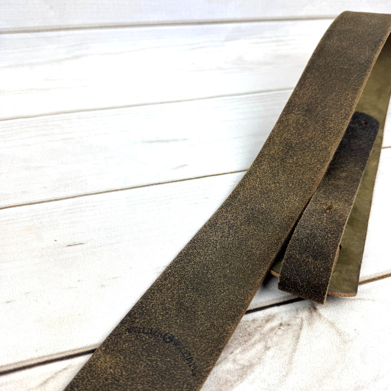 Walker & Williams STR-01 100% Italian Leather Distressed Brown “Bomber Jacket” Finish Guitar Strap