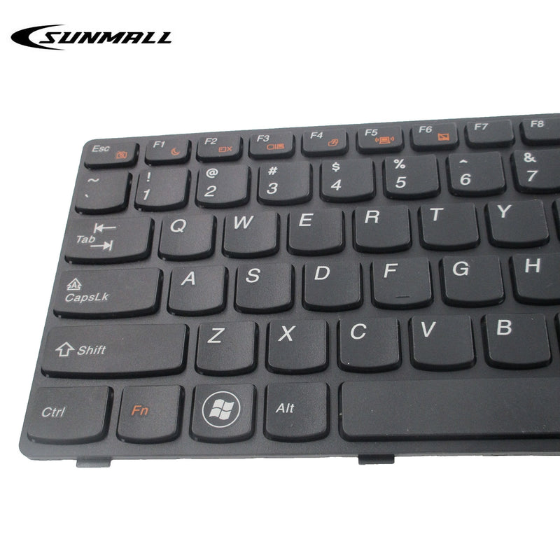 SUNMALL New Keyboard Replacement with Frame for IBM LenovoIdeapad G570 Z560 Z560A Z560G G575 G780 G770 Z565 Series Laptop/Notebook Black US Layout