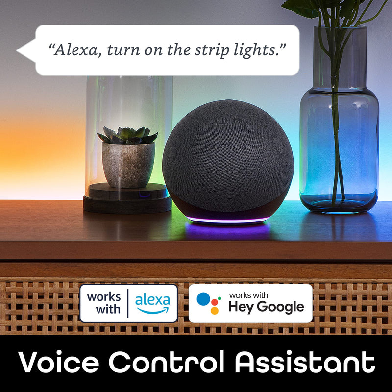 [AUSTRALIA] - Geeni Prisma Symphony Smart LED Strip Lights, RGBIC Neon Color Changing WiFi Lights with App Remote Control and Music Sync, Compatible with Alexa and Google Home, 16.4 ft 
