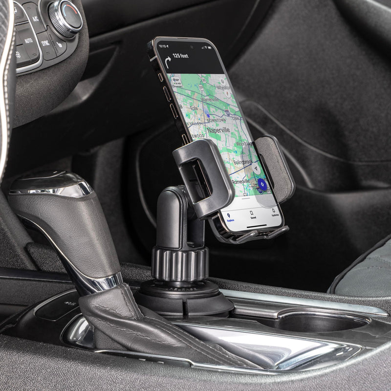 Tuff Tech Cradle Cup Mount Phone Holder, Fits Most Smartphones | 360-Degree Rotation, Articulating Arm, Spring-Loaded Cradle, Fits Most Cars, Trucks, and SUVs Medium to Large