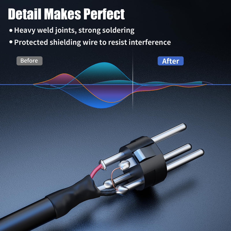 [AUSTRALIA] - XLR Cables 1 Foot,3-Pin XLR Male to Female Microphone Cables,Pro Grade 22 AWG (OFC) Balanced XLR Short cables- 2 Pack 1 Feet 