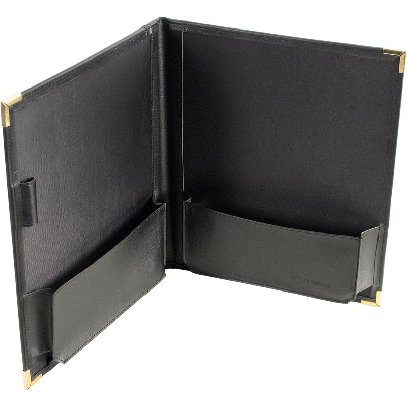 Pro Tec F2BK Deluxe Sheet Music Folder,Black Padded with Brass Corners