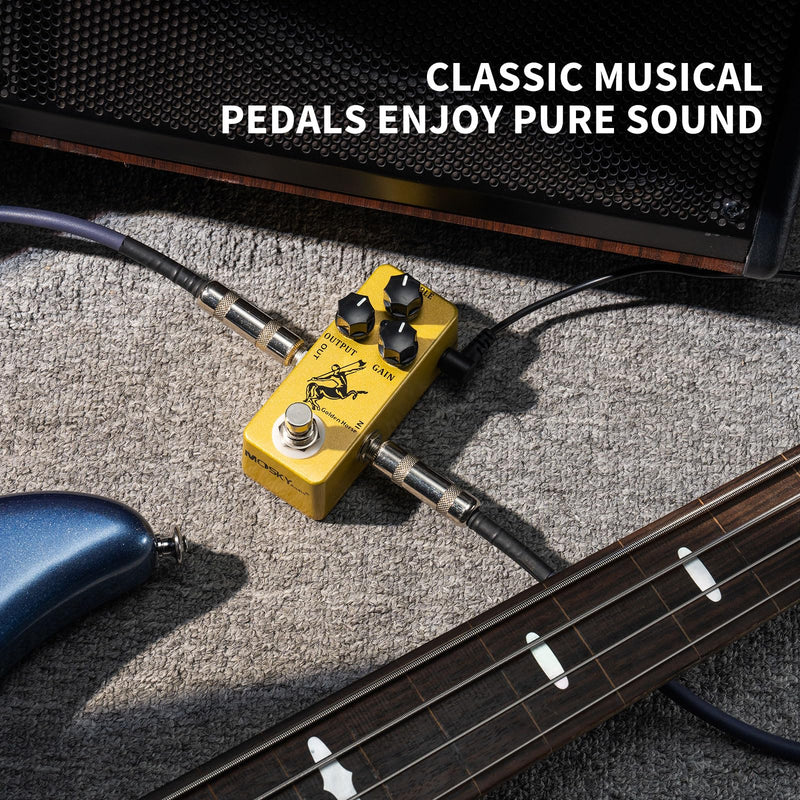 MOSKY Golden Horse Overdrive Effect Pedal Boost Guitar Effect Pedal with True Bypass for Electric Guitar Gold Horse