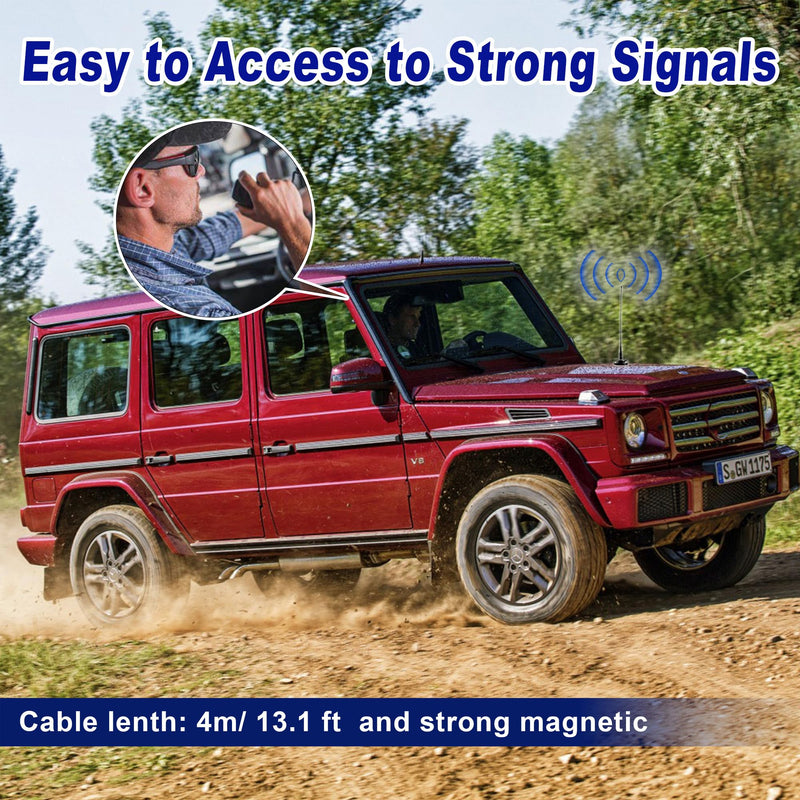 [AUSTRALIA] - Vehicle Car Mobile Ham Radio GMRS Soft Whip Antenna, UHF VHF 136-174MHz 400-470MHz 2meter 70CM Magnetic Base Mount Antenna for Motorola Kenwood Midland BTECH and BaoFeng Mobile Radios, Eifagur 