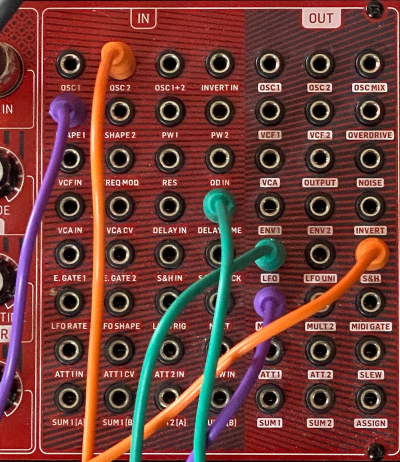 (5) Color Pack of 3.5mm Mono TS Modular Synth Patch Cables