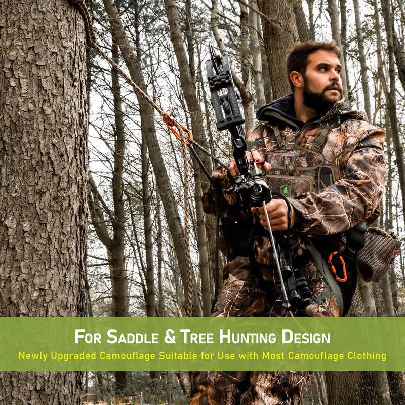 Binocular Harness Chest Pack with Rangefinder Pouch, Bino Harness with Rain Cover for Hunting Medium