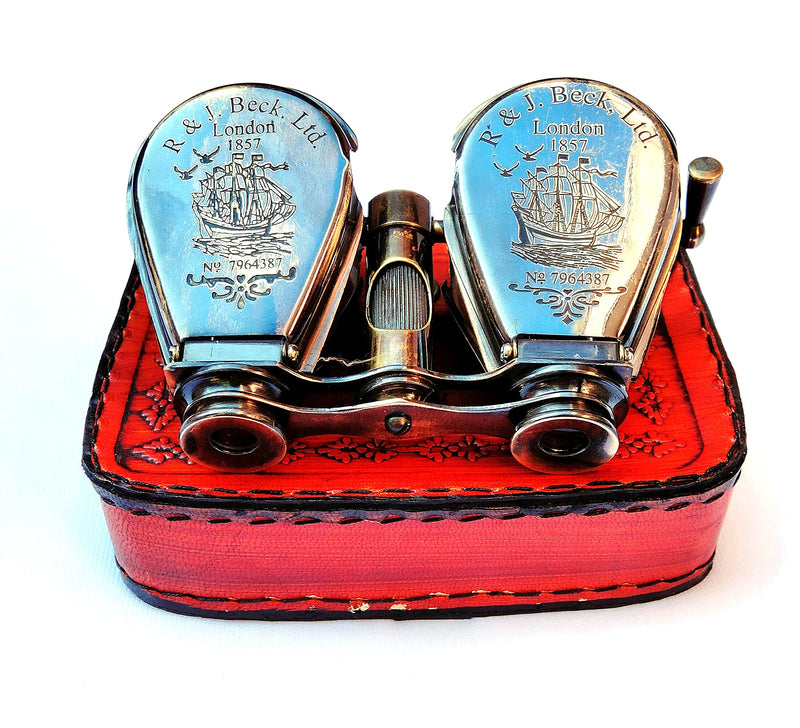 [AUSTRALIA] - Vintage Antique Vintage Spy Glass Old Brass Binocular for Adults and Kids for Bird Watching, black (ASI0057) 