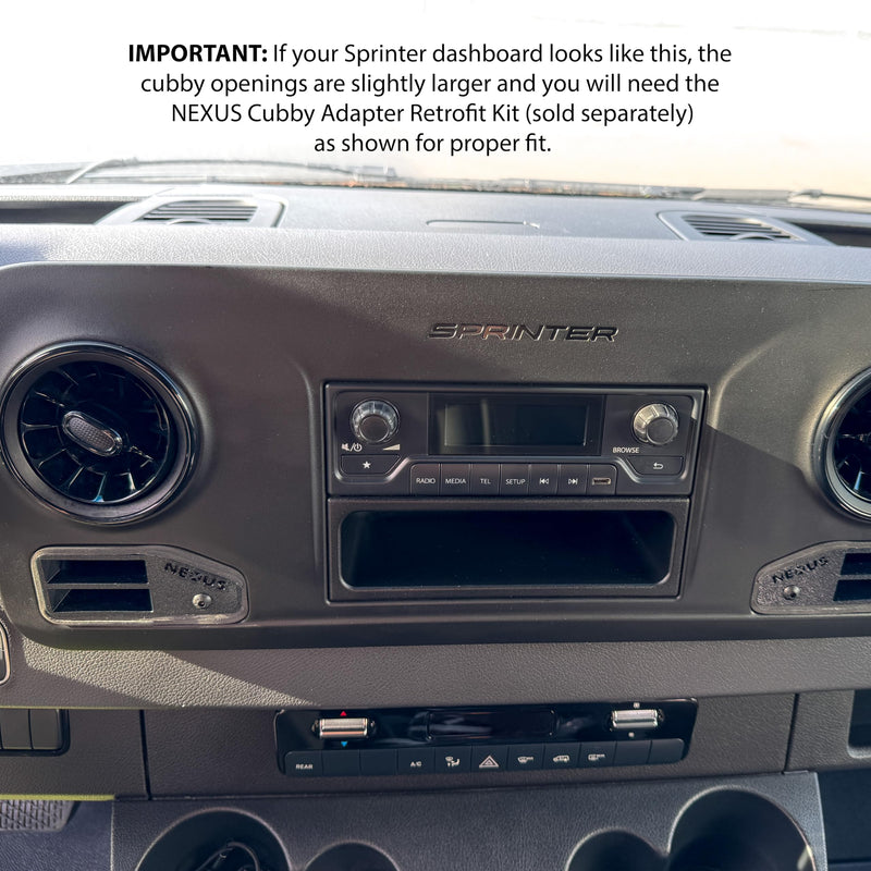 NEXUS Cubby Adapter for VS30 Mercedes-Benz Sprinter Van (Smartphone Passenger's Side) Cell Phone Mount Passenger's Side