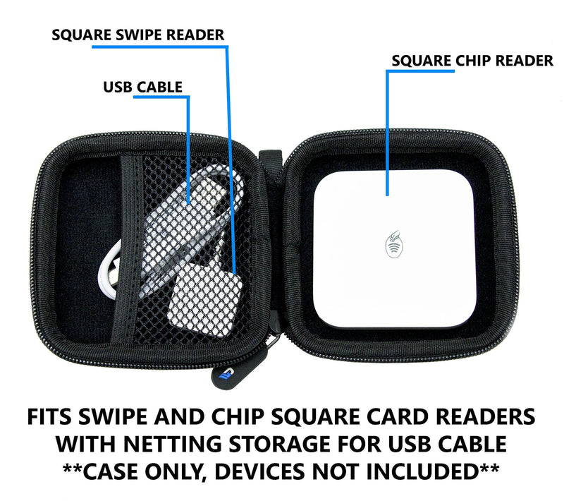 CASEMATIX Carry Case Compatible with Square Contactless and Chip Reader Portable Credit Card Scanner - Pink Case Only