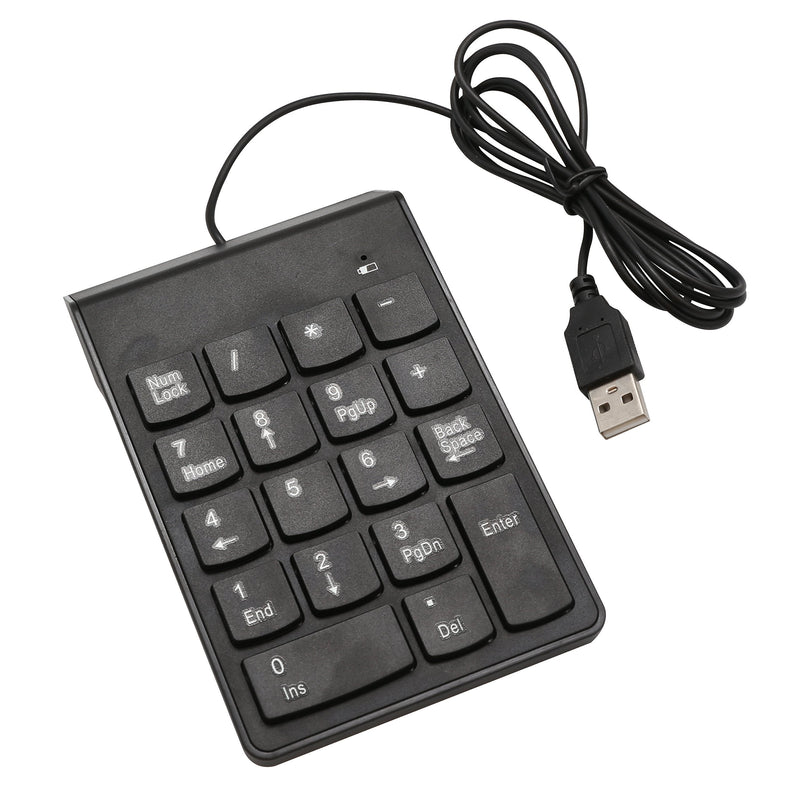 Connectland USB Numeric Keypad, USB 18 Key Number Numeric Keypad Keyboard for Laptop/Notebook PC Computer, Black (CL-USB-NUMSPC)