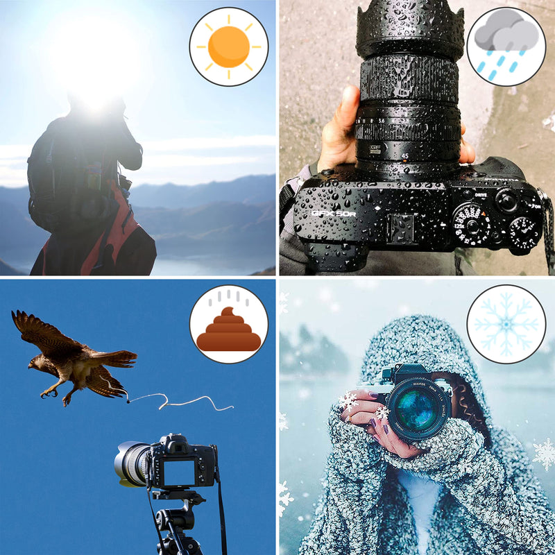 [AUSTRALIA] - Hot Shoe Umbrella/Sunshade, Protects Camera from Rain, Bird Droppings, Sunlight, Snow, Camera Umbrella, Waterproof Camera Accessory Small-New 