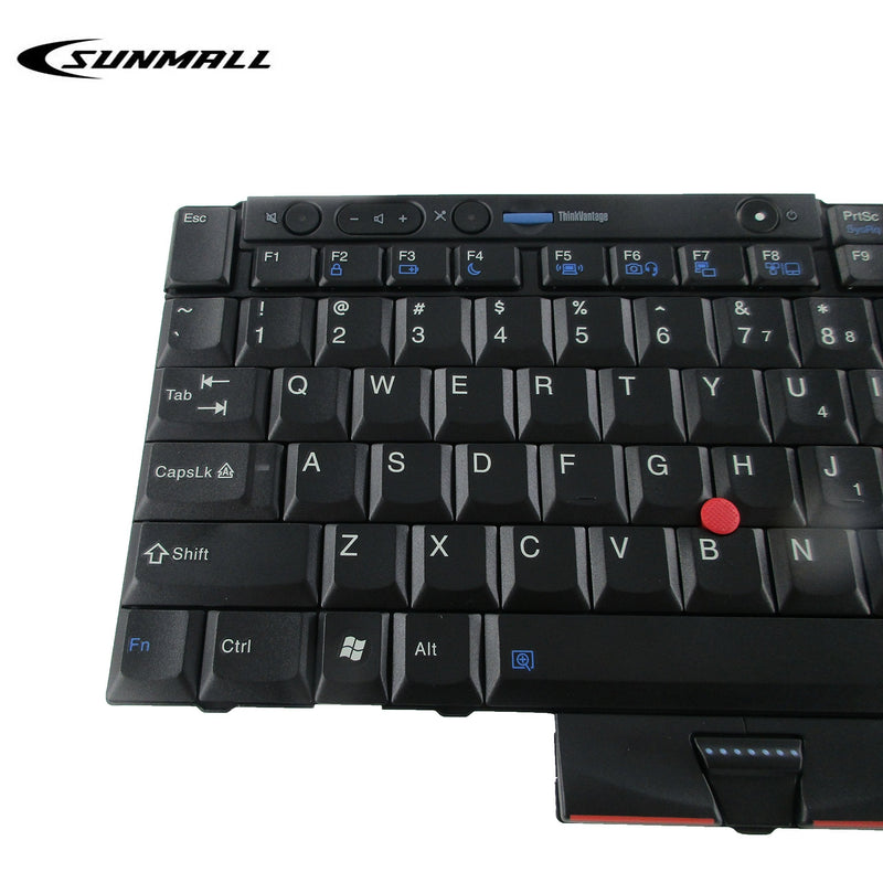 T410 Keyboard, SUNMALL New Laptop Keyboard with Pointer for Lenovo ThinkPad t410 t420 t510 t520 x220 t400 t420s US Layout Black