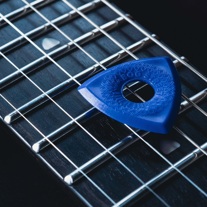 Bog Street BATTLE AXE Guitar Picks, Heavy, 3-Sided Ergonomic 3mm Guitar Picks, Blue (6-Pack)