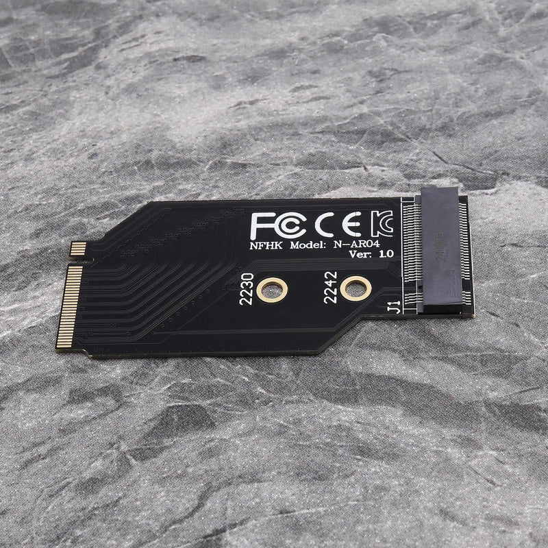 Black 2242 to 2280 NVMe M.2 PCIe 4.0 Adapter Card Compatible with Legion Go 2230/2242 NVMe to 2280 Expansion for Gaming Console Storage Upgrade