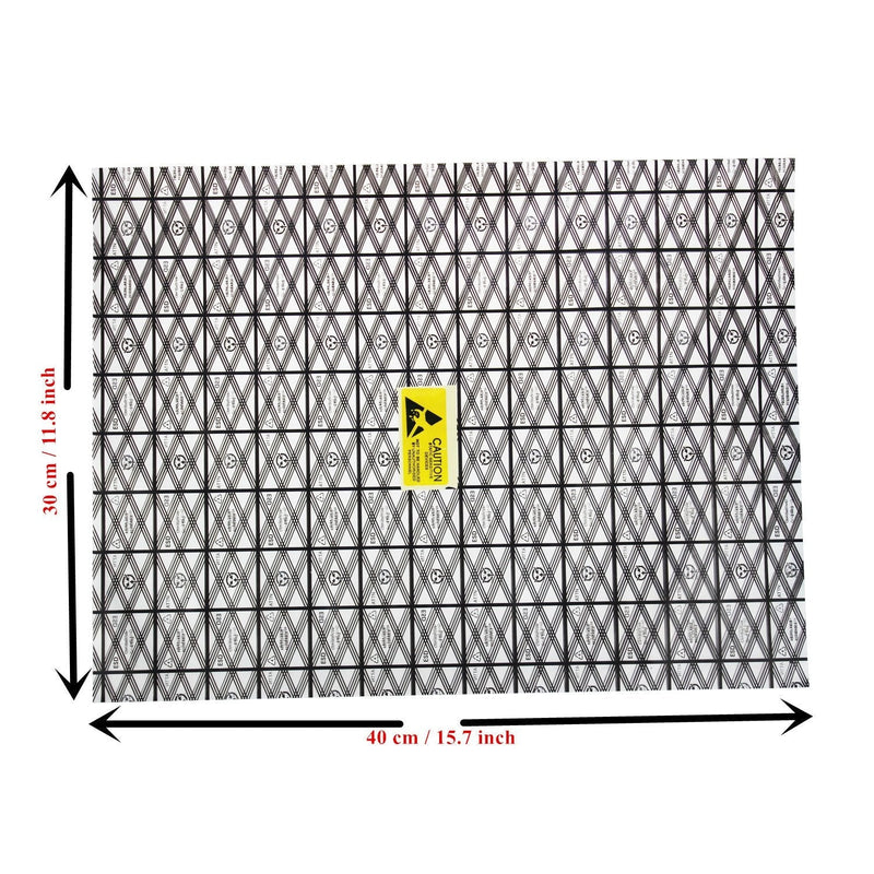 LJY 30 Pieces Antistatic Bags ESD Shielding with Top Open for Motherboard Graphics Video Card LCD Screen with Labels, 30 x 40 cm / 11.8 x 15.7 inch