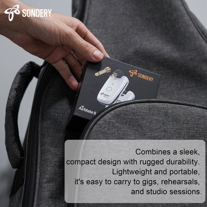 Sondery Wireless Transmitter and Receiver System for Guitar Bass Keyboard Drums Multiple Instruments 7 Channels Rechargeable Long Battery Life