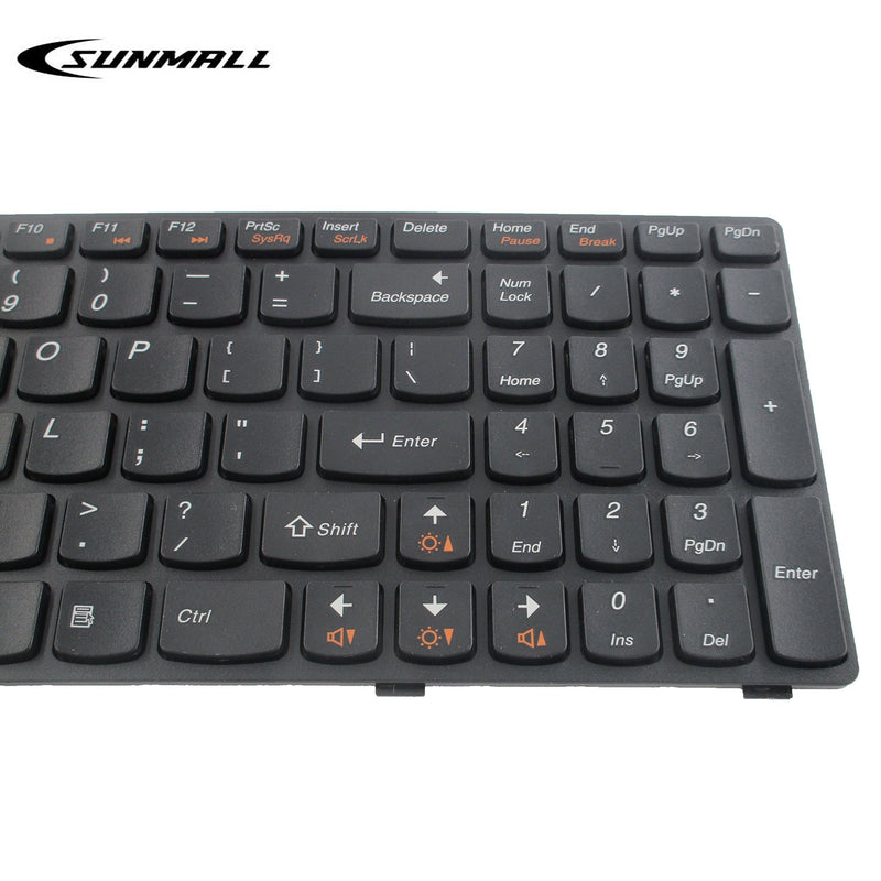 SUNMALL New Keyboard Replacement with Frame for IBM LenovoIdeapad G570 Z560 Z560A Z560G G575 G780 G770 Z565 Series Laptop/Notebook Black US Layout