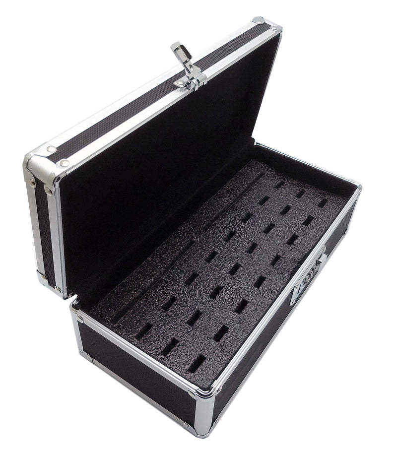 Flash USB Thumb Drive Case Memory CardElectronic Accessories Storage Organizer Bag Secure Combination Lock Antistatic Shockproof Foam (Aluminum, 24 USB Slots, 2 HDD Slots)