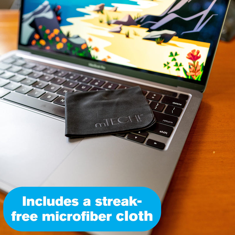 [AUSTRALIA] - mTech! Electronic Cleaning Kit with Spray Bottle & Cloth [Travel Size] Screen Cleaning Kit for Smartphones, Tablets, TVs, Laptops and All Tech with Plush Microfiber Cloth and Screen Shine Formula 