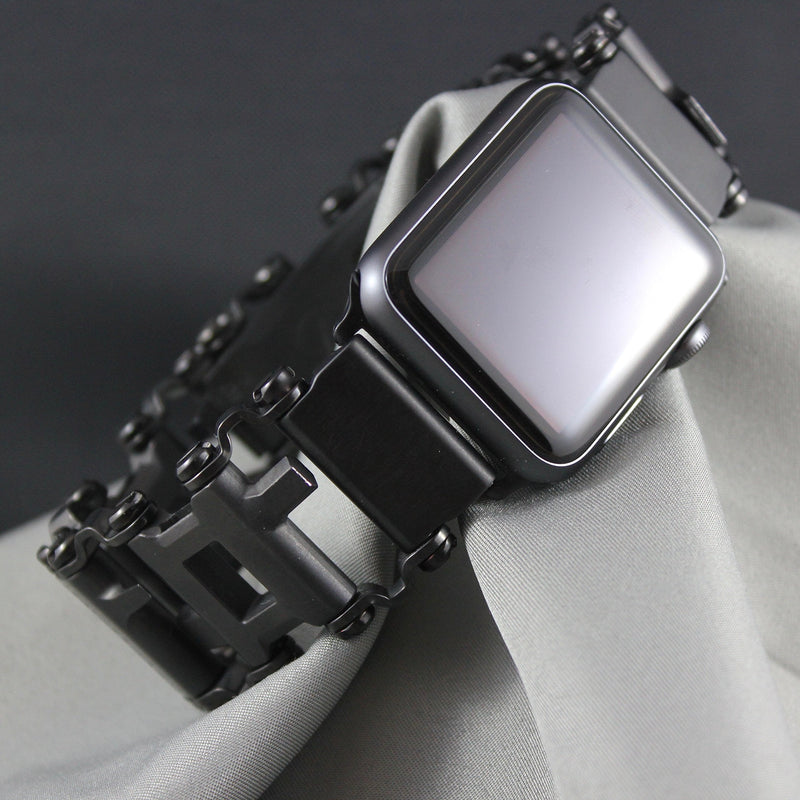 Link Leatherman Watch Adapter Compatible with LEATHERMAN Tread/Tread LT - Black Apple watch Ultra 3/Ultra 2/Ultra/46/45/44/42mm