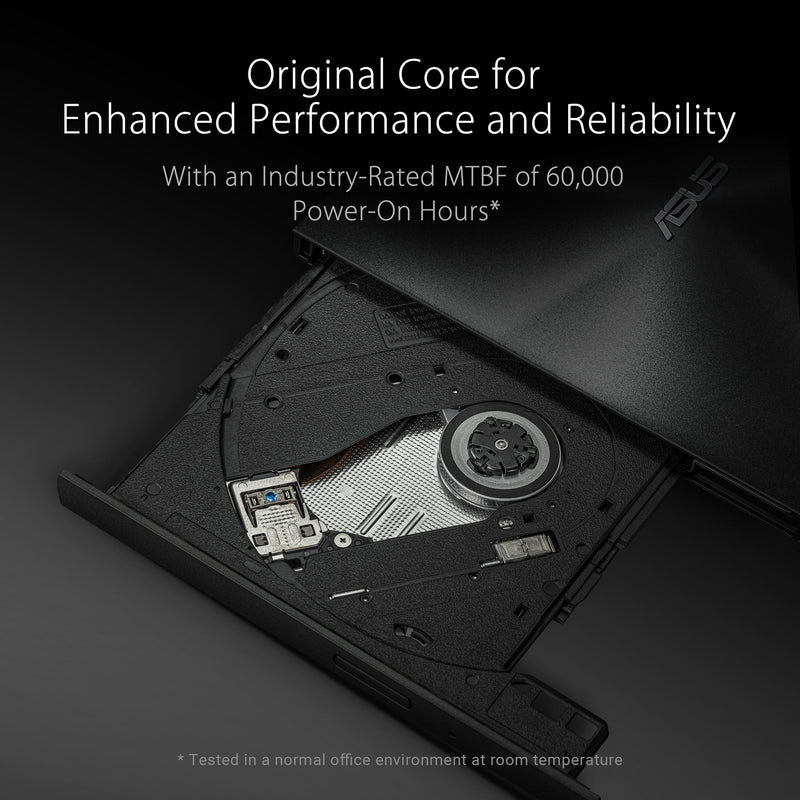 ASUS ZenDrive Black 13mm External 8X DVD/Burner Drive +/-RW with M-Disc Support, Compatible with Both Mac & Windows and Nero BackItUp for Android Devices (USB 2.0 & Type-C Cables Included) ZenDrive Silver USB 2.0 + Type C U9M|Black
