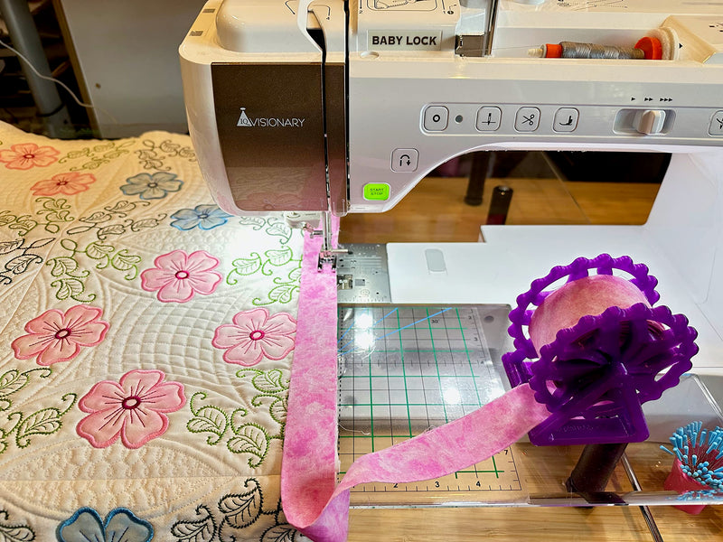 Third Hand Binding Folder Clip and Binding Wheel for Quilting and Sewing by Purple Hobbies, Making It Easier to Create Binding and Store. (Purple Binding Wheel ) Purple Binding Wheel