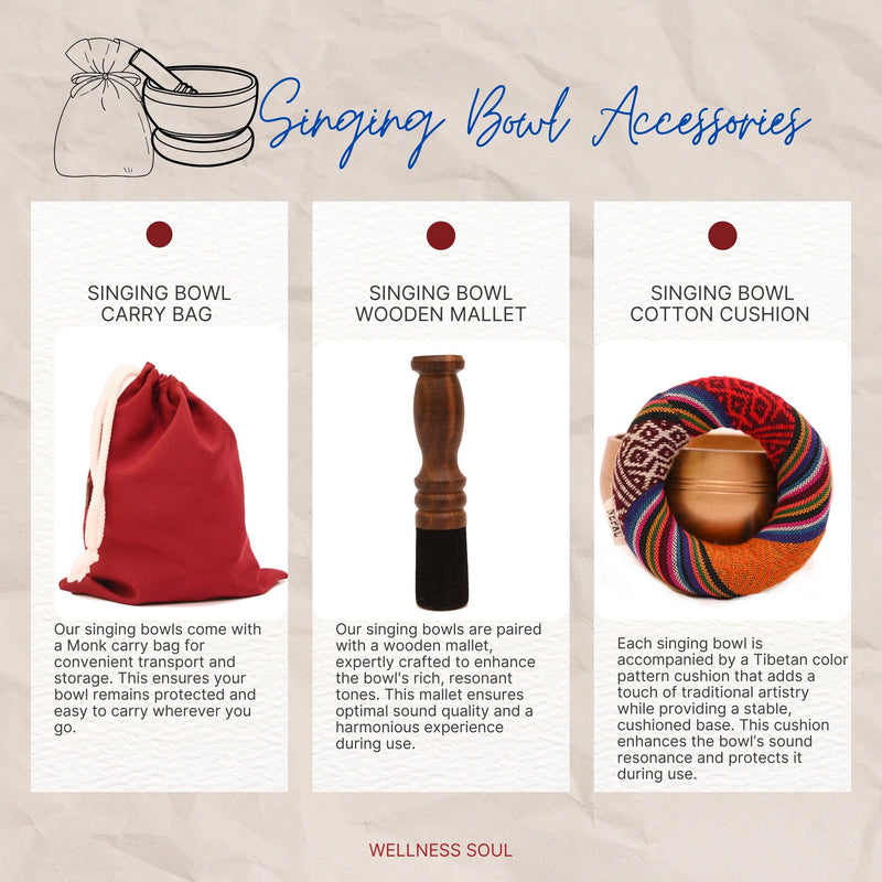 [AUSTRALIA] - Handmade Tibetan Singing Bowl-Meditation Bowl with Cushion, Mallet and Carry Bag-Handcrafted in Nepal- best for Yoga, Chakra Healing, Mindfulness, and Stress Relief-Spiritual Gifts for Women and Men 