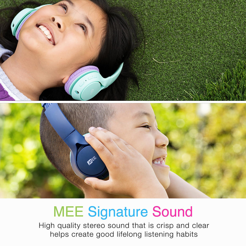 MEE audio KidJamz KJ45BT Children's Safe Listening Bluetooth Wireless Headphones (2Pack, BL&MT)