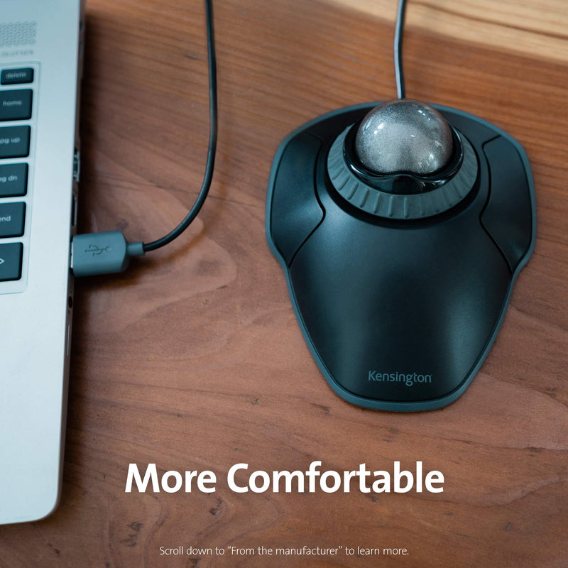Kensington Orbit Trackball Mouse with Scroll Ring (K75327WW) Black-Grey wired usb