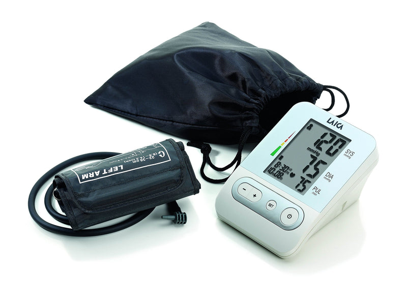 Laica BM2301 Blood Pressure Monitor Fully Automatic Upper Arm Blood Pressure Monitor White / Silver