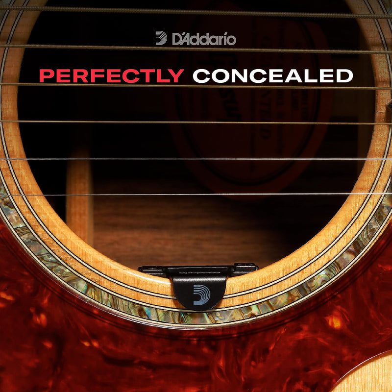 D'Addario Guitar Tuner - NS Micro Soundhole Tuner - Fits in Guitar Sound Hole - For Acoustic Guitars, Ukuleles - Non Marring Sound Hole Clip - Quick & Accurate Tuning