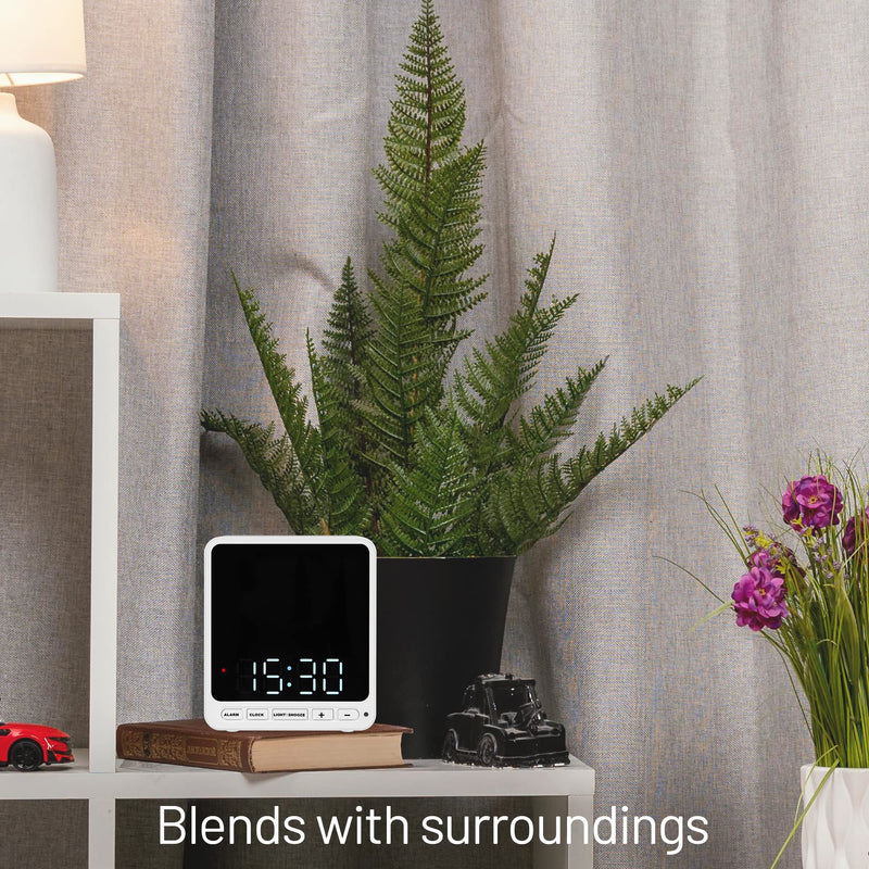 Wasserstein Alarm Clock Camera Case - Compatible with Wyze Cam V4/V3/V3 Pro/OG - Cover for Low-Key Camera Placement (White) (Camera NOT Included) for Wyze Cam