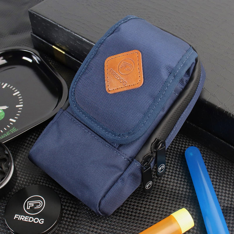 [AUSTRALIA] - FIREDOG Smell Proof Bag, Odor Proof Pouch Carbon Lined Smell Proof Case Container for Travel Storage (Blue) Blue 