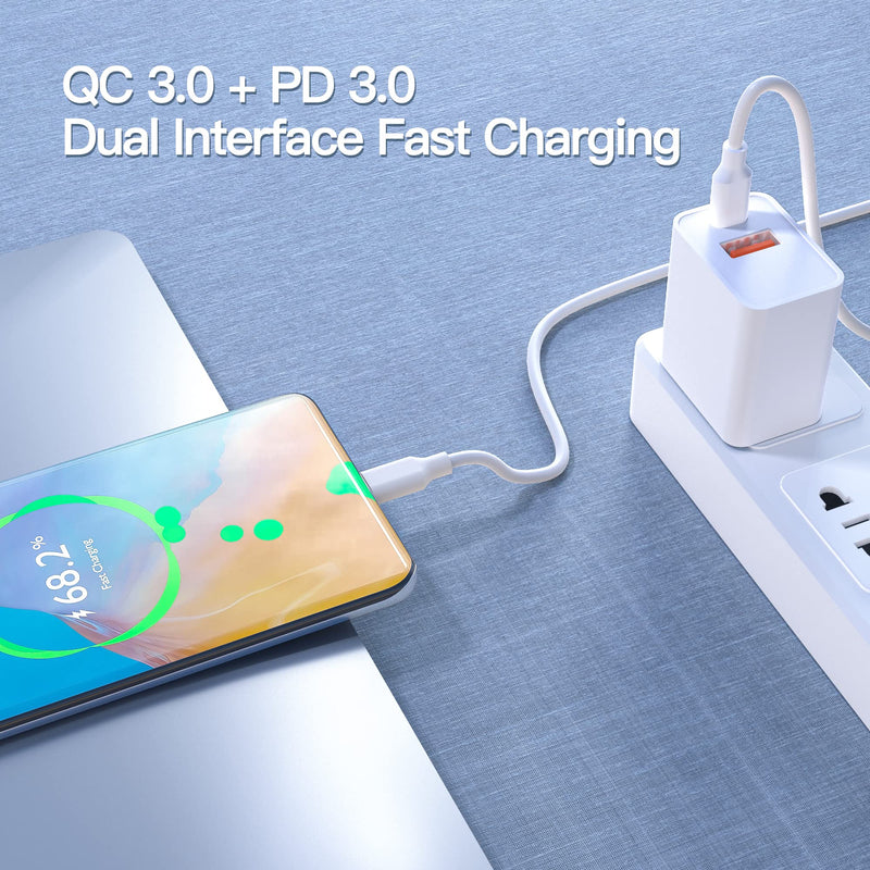 20W Dual Port for iPad Air Charger Fast Charging - (Fit for iPad Air 4th/5th Generation 10.9 inch Gen 2022 2020 A2589 A2591 A2324 A2072 A2316 Charging Cable Power Supply Adapter Cord)