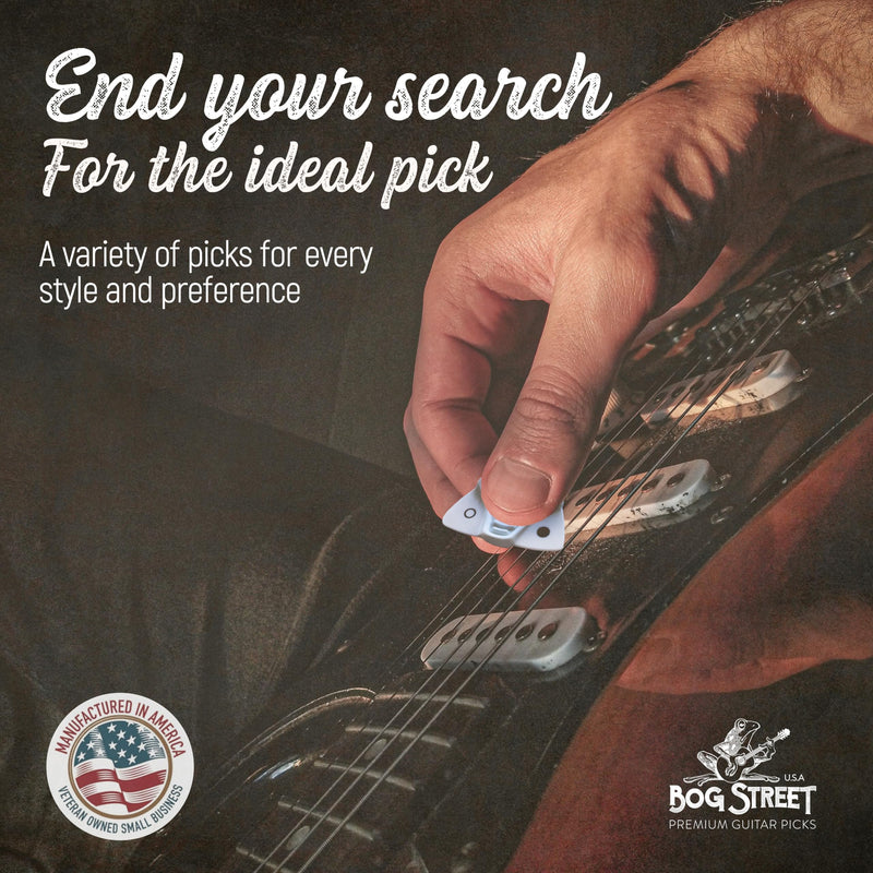 [AUSTRALIA] - Bog Street Lead & Rhythm (Leap Series) Non-Slip Guitar Picks Made in USA Pack of 6 Plectrum for Guitar for Beginners & Hand Impairments 