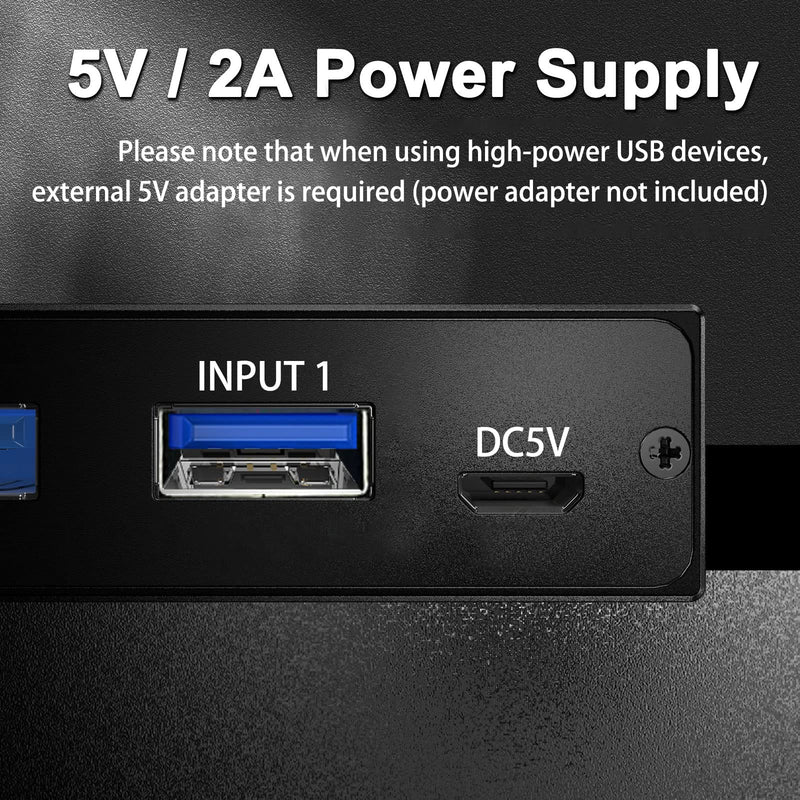USB 3.0 Switch Selector 4 Port,MLEEDA KVM Switcher 4 Computers Sharing 4 USB Devices,USB Peripheral Switcher for Keyboard Mouse Printer Scanner,with Wired Remote Button and 4 USB 3.0 Cable USB Switch 4 PC