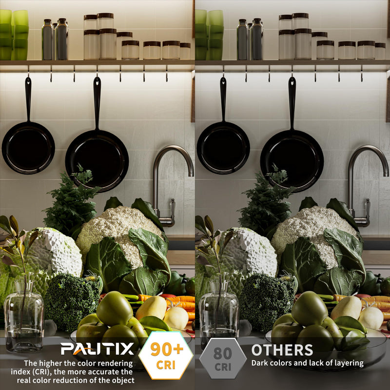 PAUTIX 24V LED Strip Light Cool White 5000K,20ft/6.1m COB LED Strip Light,Super Bright Flexible LED Tape Light for Kitchen,Stairs,Display Cabinet,Bedroom(Power Supply&Controller Not Included) 5000K-20ft/6.1m