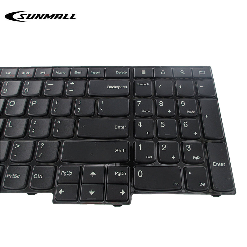 SUNMALL Laptop Keyboard Replacement for ThinkPad Edge E530 E530C E535 E545 Series Laptop 15.6 inch with The Number Keys Black US Layout No Backlight