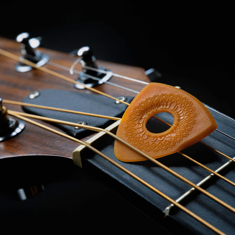 [AUSTRALIA] - Bog Street AXE CUT Guitar Picks, Medium, Edge-to-Edge Texture Medium Guitar Picks, Orange (6-Pack) 