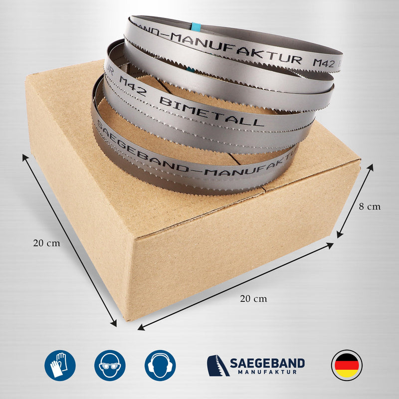 Pack of 3 Premium M42 HSS Bi-Metal Saw Bands, 1435 x 13 x 0.65 mm with 14/18 TPZ, Bandsaw Blade, Saw Blade for Metal, Steel, Aluminium, Non-ferrous Metals Light Metal Alloys 1435x13x0,65mm 14/18 TPI