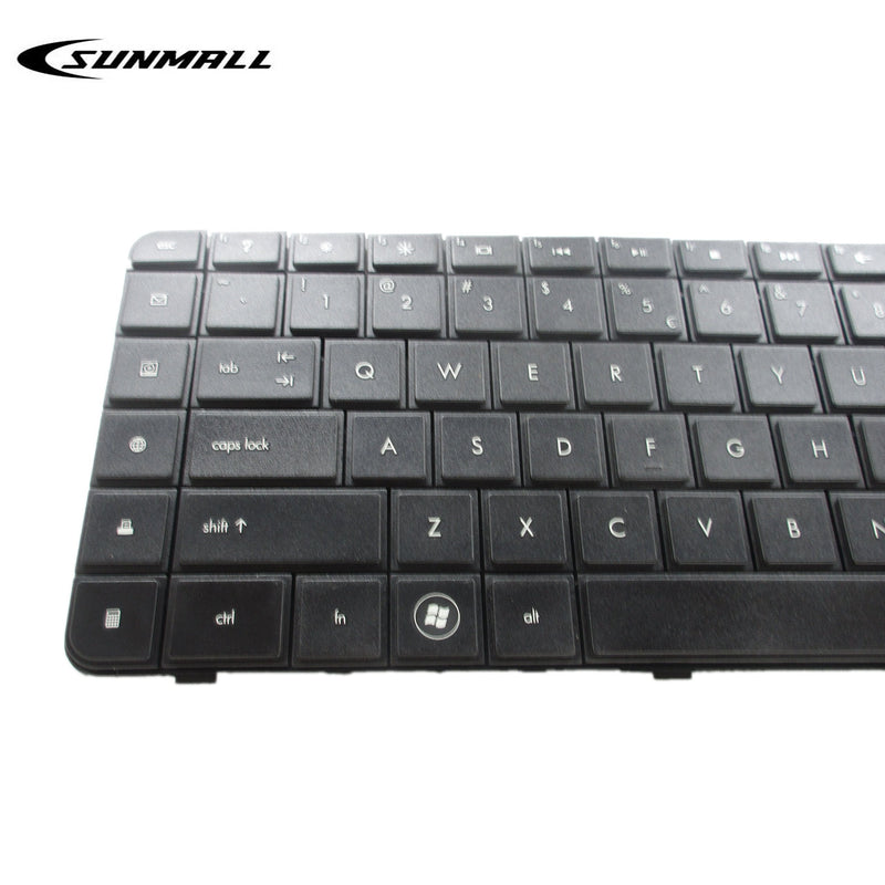 SUNMALL Replacement Keyboard with Ribbon Cable Compatible with HP Compaq Presario CQ62 G62 G56 CQ56 Series Compatible with Part Number 595199-001 613386-001 6098 Cq56-100 G56-100 G62-340US US Layout