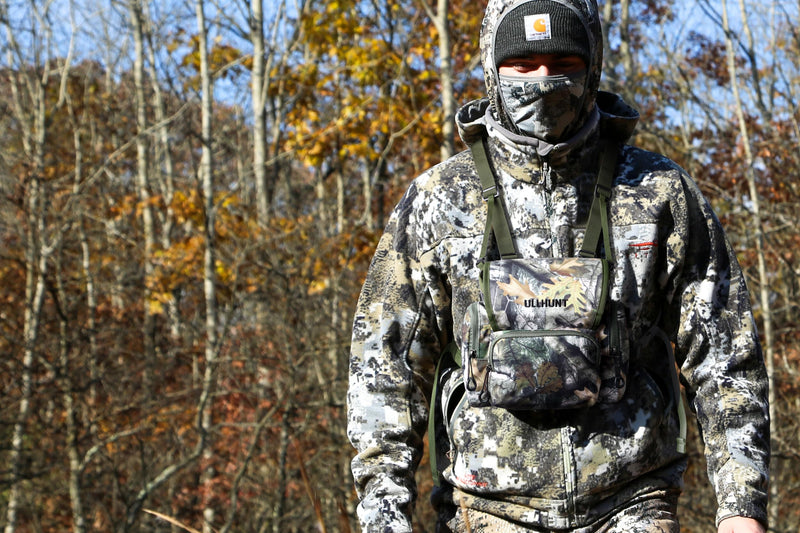 [AUSTRALIA] - Binocular Harness Chest Pack, Hunting Bino Harness with Rangefinder Pouch & Binoculars, Binocular Pack for Hunting New Tree Camo 