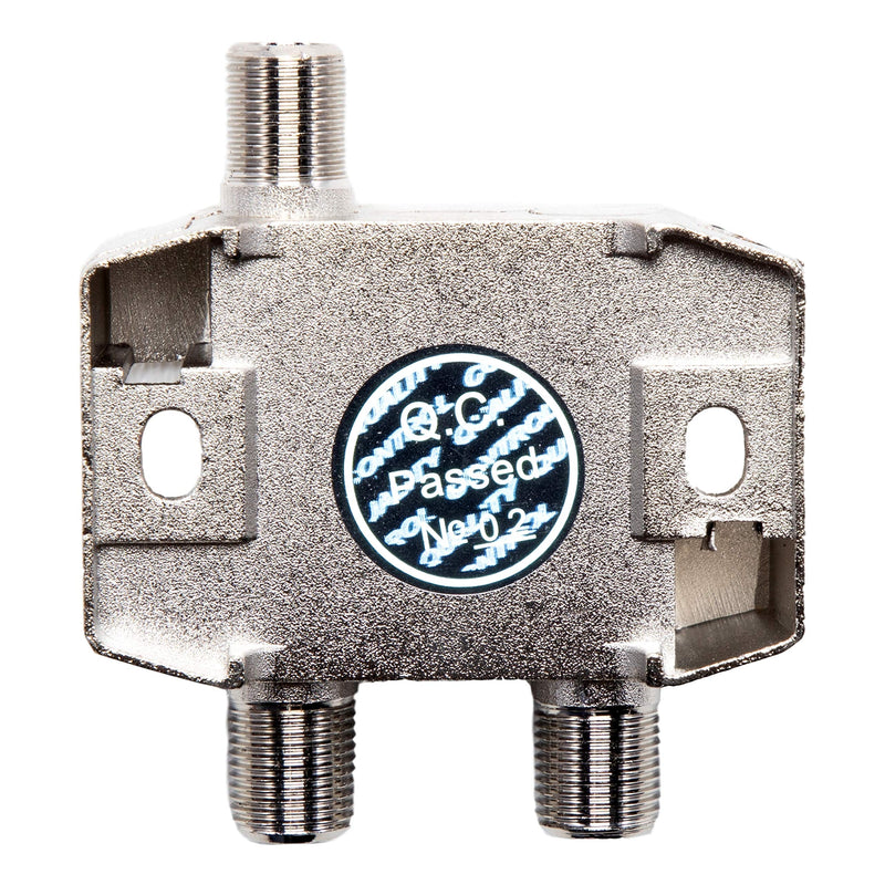 BAMF 2 Way Coaxial Cable Splitter, Bi-Directional Coax MoCA 5-2300MHz, RG6 Compatible, Nickel Plated Cable Splitter Internet and TV Splitter, Satellite, Amplifier, Antenna, Analog/Digital Connections