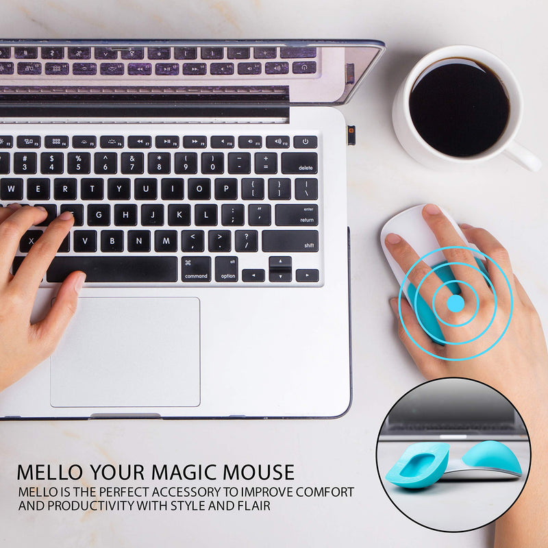 Mello Silicone Cushion Compatible with Apple Magic Mouse 1 & 2 (Tuxedo Black) Tuxedo Black