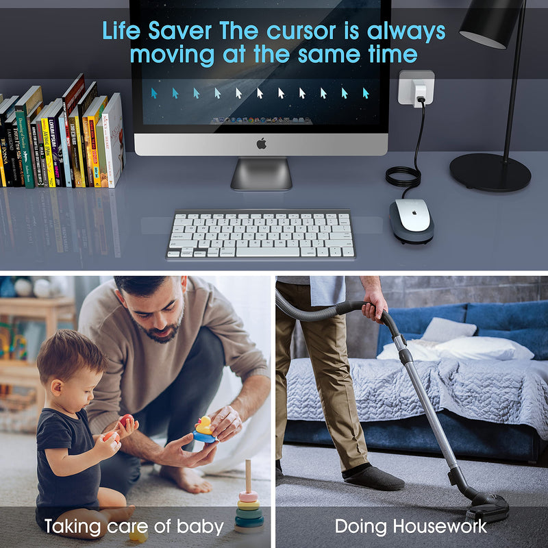HONKID Undetectable Mouse Mover Jiggler with ON/Off Switch and USB Port Drive-Free,Simulate Physical Automatically Mouse Movement,Prevent Computer Laptop Inactive/Lockdown